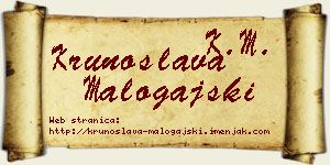 Krunoslava Malogajski vizit kartica